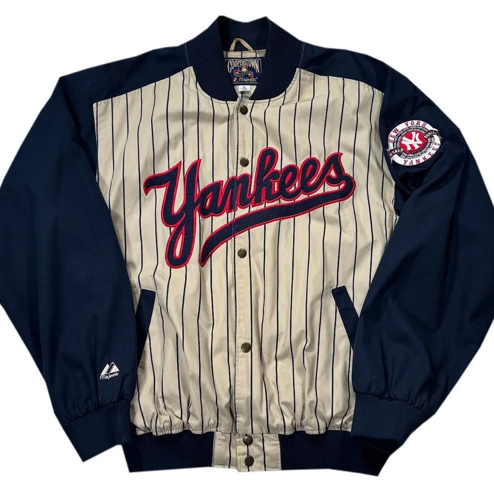Vintage Majestic Cooperstown Collection New York Yankees Pinstripe Jacket XL